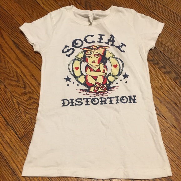Tops - Social Distortion cap sleeve T-shirt